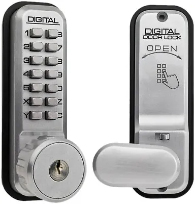 Lockey 2435K - Key Override Chrome - Mechanical Digital Lock - Minor Damage 1 • £120