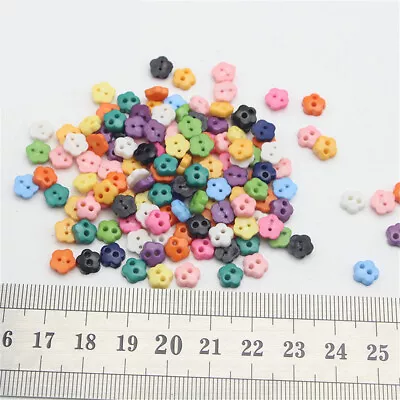 £6.73 • Buy Lot 50 Button Mixed 6mm Flower Craft Scrapbooking DIY Haberdashery Sewing