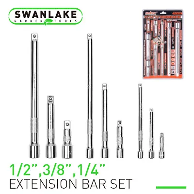 9-Piece Extension Bar Set 1/4  3/8  1/2  Drive Socket Extensions Wrench Extend • $19.99