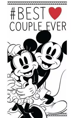 Mickey & Minnie Beach Towel Swimming Holiday 140 X 70 White Microfibre • £10.99