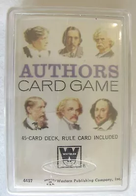 Vintage Whitman Authors Card Game Western Publishing Co.- Card Deck Is Sealed • $29.99