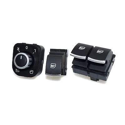 Chrome Power Window & Mirror Control Switches 3PCS For VW Jetta Golf MK5 Mk6 GTI • $25.99