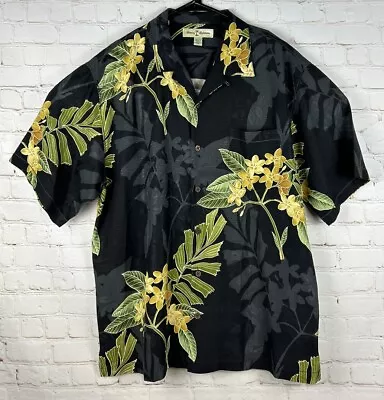 Tommy Bahama Men's Silk Floral Hawaiian Camp Button Down Shirt Size Large • $28.88