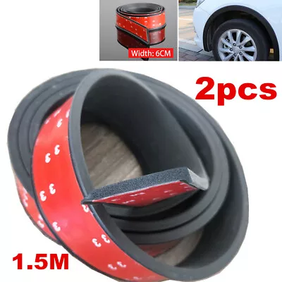 2x Universal Car Wheel Fender Extension Rubber Moulding Flare Trim Protector • $35