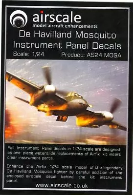 Airscale Decals 1/24 DE HAVILLAND MOSQUITO FB.Mk.VI INSTRUMENT PANEL DECALS • $7.99