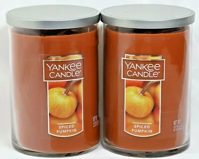 New Yankee Candle Spiced Pumpkin Large 2-wick Tumbler Candle 22 Oz - Lot Of 2  • $39.95