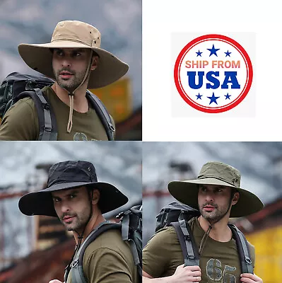 Boonie Brim Bucket Hat Fishing Hiking Hunting Military Summer Outdoor Safari Cap • $12.99