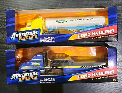 Adventure Force Long Hauler's Organic Milk And CAPD Transport Semi-Trucks NIB • $35