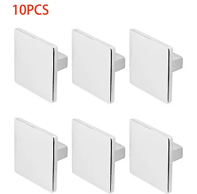 10 Aluminum Matte Silver Square Drawer Door Knobs Kitchen Cabinet Knobs • £11.95