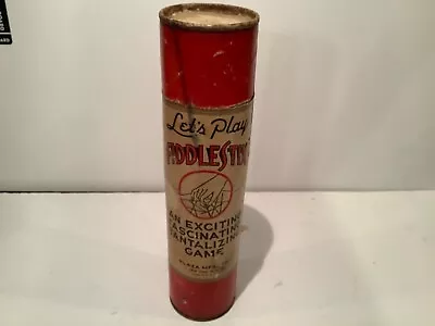 Vintage LET'S PLAY FIDDLE STIX  Game ORIGINAL CONTAINER Complete Plaza Mfg. 40s • $10