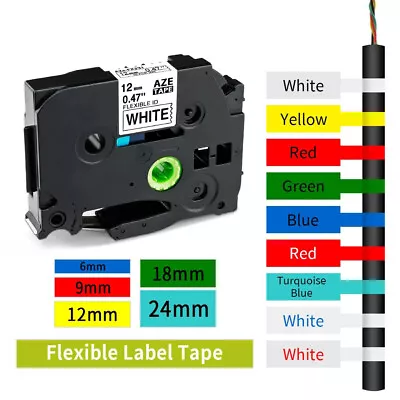 Compatible Brother TZ Tze Label Tape Printer P-Touch Laminated 18mm/12mm/9mm 8m • £186.36