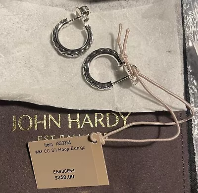 John Hardy Classic Chain Silver Hoop Earrings. 5/8 In. Brand New $350 Tag • $120