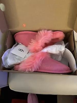 UGG Women's Scuffette Sis Slippers Pink Rose Authentic New/Box Size 11 • $69.99