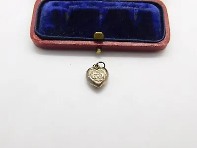 Sterling Silver Smiley Face Heart Charm Pendant Vintage C1970 • $18.67