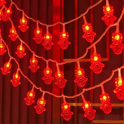 £4.29 • Buy Red Lantern Chinese Knot String Lights Chinese Style Wedding New Year Decoration