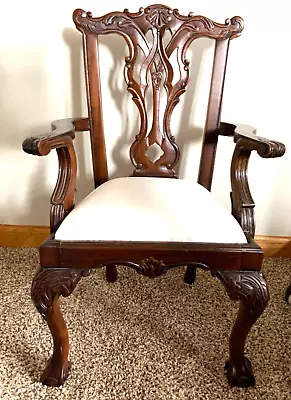 Victorian Chippendale  Himstedt  Doll Or Toddler Child’s Mahogany Hickory Chair • $44.99