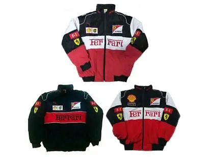 Ferrari Racing Jacket Vintage Style White Nascar Bomber F1 Ferrari Jacket • $45.99