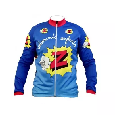 Retro Mens Team Z Cycling Long Sleeve Jersey Cycling Jerseys Tops Bike Jersey • $22.61