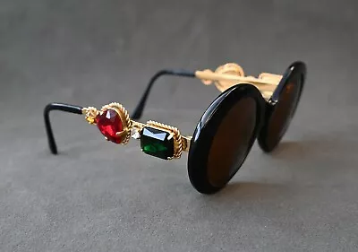 Rare Moschino By Persol M253 Oval Black Jewelry Lady Gaga 90 Sunglasses • $800