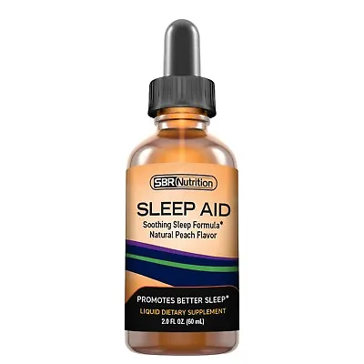 Natural Sleep Aid Liquid Drops | Melatonin Suntheanine GABA | 60 Svgs 2 Fl Oz • $19.99