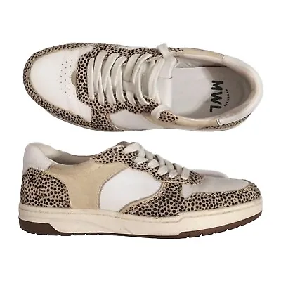 Madewell Women's Leather Court Sneakers In Spotted Calf Hair US 7.5 • $50