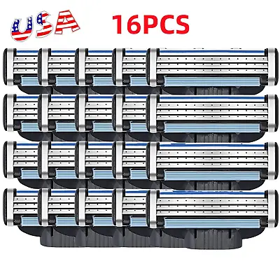 16pcs MACH 3 Men's Razor Blades Refill Replacment Comfortable Shave Trimmer US • $7.97