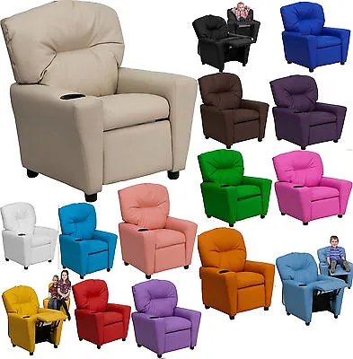 Kids Childs Movie TV Recliner Home Theater Chair Modern Cup Holder 16 Colors! • $219.96