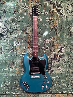 $1200 • Buy Vintage (2001) Gibson SG Special With Hardshell Case - Teal Flip Flop