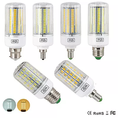 E27 E14 B22 LED Lights Bulbs 5730 SMD Chip Corn Lamps Incandescent 20-160W 220V • $4.39