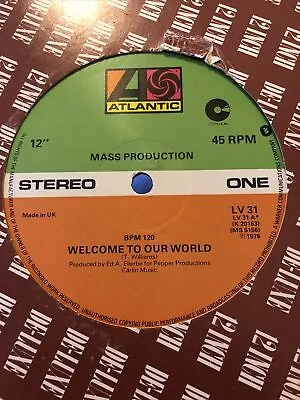 £0.99 • Buy Mass Production - Welcome To Our World / Cosmic Lust. UK 12” 1979 Moodymann