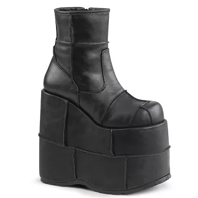 Black KISS Tribute Band Gene Simmons Frankenstein Platform Costume Boots Shoes • $105.95