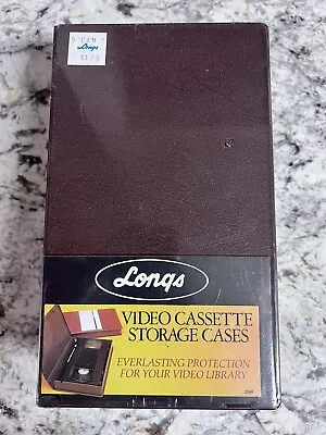 VHS Video Tape Storage Cassette Cases LONGS DRUG STORE Plastic 2 Pack Brown NEW • $12.99