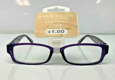 Magnivision Elegant Eyes AURORA PRP +1.00 Reading Glasses NEW See Description • $9.99