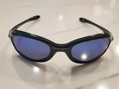 Oakley XS Fives Sunglasses Black Frame With Iridium Blue Lenses • $68