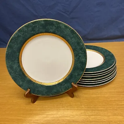 8 Retroneu Imperial Collection Malachite 10 1/2” Dinner Plates • $124