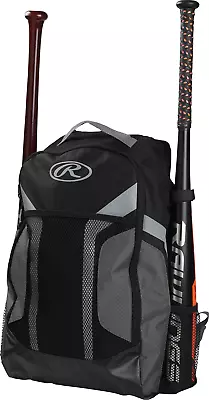Rawlings | R200G Backpack Equipment Bag | Youth Baseball & Softball | Grey • $39.43