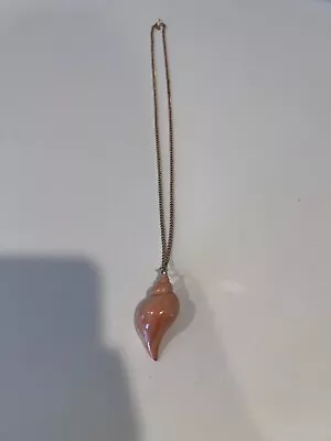Vintage Avon Mermaid Sea Shell Lucite Pendant Necklace • $9.99