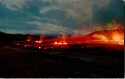 1966. NIGHT FIRE. AUTOMATIC RIFLES & MACHINE GUNS. CAMP PENDLETON POSTCARD 1a7 • $7