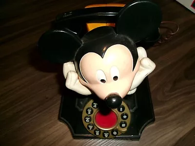 Lot 8  1990s Telemania Disney Mickey Mouse Desk Telephone -Push Button  Tested • $9.99