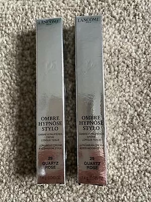 £8.99 • Buy LANCOME Ombre Hypnose Stylo Longwear Cream Eyeshadow Stick 29 Quartz Rose X 2