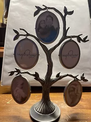 Metal Family Tree Photo Holder With 5 Oval Frames • $5