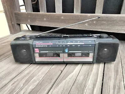 Vintage Rare SANYO 80s MS450 AM FM Stereo Radio Cassette Recorder Boombox • $54.99