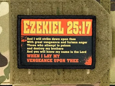 Pulp Fiction Ezekiel 25:17 Morale Patch / Military Badge Tactical Airsoft 553 • $8.99