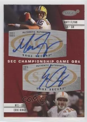 2008 SAGE Squared Dual Auto Matt Flynn Erik Ainge #A-48 Rookie Auto RC • $7.41