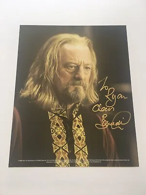 Lord Of The Rings - Bernard Hill (Theoden) Signed 10x8 Autograph. • £40