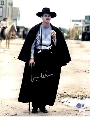 $266.11 • Buy VAL KILMER Signed Autographed TOMBSTONE  Doc Holliday  11x14 Photo Beckett BAS