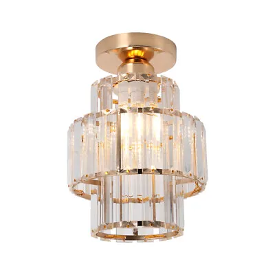 Crystal Ceiling Light Chandelier Light Pendant Light Bedroom Dining Room E27 • £28.99