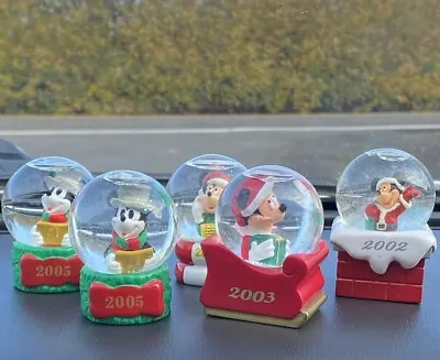 Mickey Mouse Mini Snow Globes Disney Collectables Christmas Decor Holiday Gifts  • $24