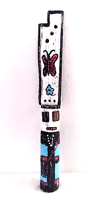 Route66 Era Navajo Folkart Elongated Wood Butterfly Tablita Hanging Kachina 19  • $85