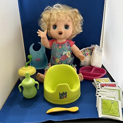 Baby Alive Happy Hungry Baby Interactive Doll 50+ Sounds Eats Potty+ Accessories • $52.99